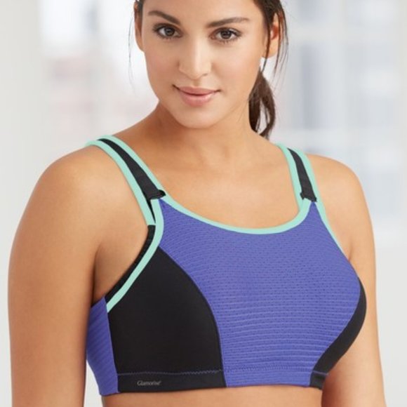 Set of 3! 36D Glamorise SPORT Bra (DOUBLE-LAYER) Wicking (UNDERWIRED) PURPLE NEW - Picture 11 of 16